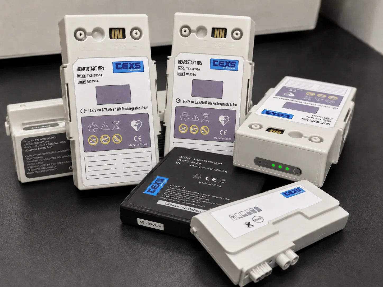 Baterias Texs Power de diferentes modelos, referências e conectores